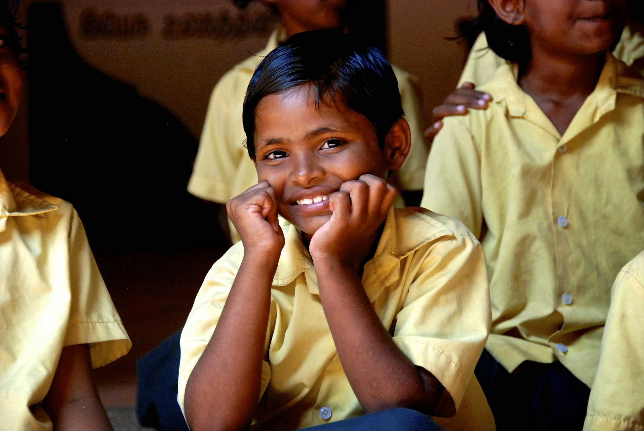 Boy at school - india